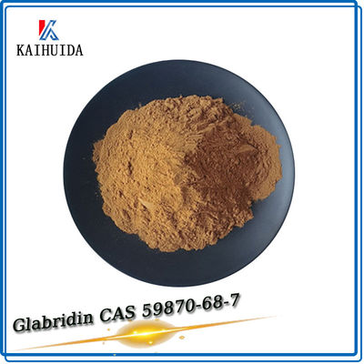 Glabridin Materie prime cosmetiche naturali Solubile in acqua Sbiancatore della pelle Licorice in polvere CAS 59870-68-7